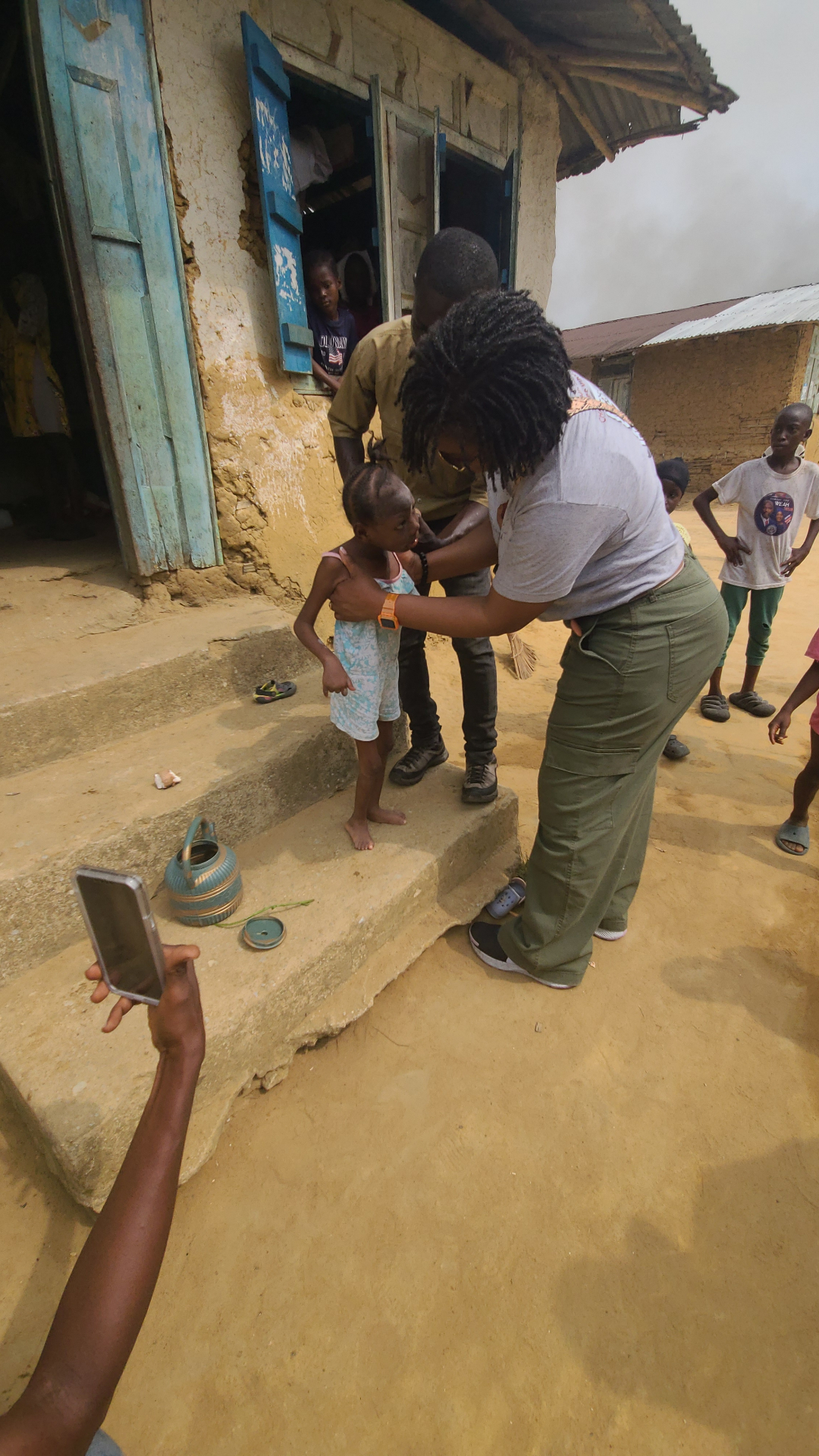 Albertina with a Liberian child